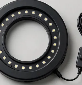 Detail view of the MicroHub RingLight 144 LED Microscope Ring Light