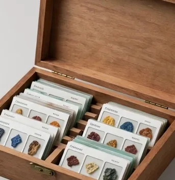 Detail view of the MicroHub Prepared Slides Set — 100 Pieces
